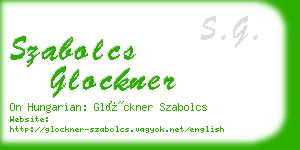 szabolcs glockner business card